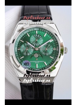 Vacheron Constantin Overseas Perpetual Calendar Ultra-Thin Green Dial with Leather Strap