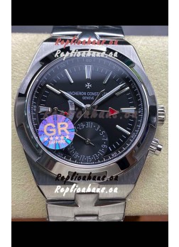 Vacheron Constantin Overseas Dual Time Stainless Steel  1:1 Mirror Swiss Replica Black Dial