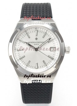 Vacheron Constantin Super Clone Overseas Edition Steel Casing and Dial in Rubber Strap
