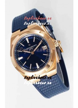 Vacheron Constantin Super Clone Overseas Edition Rose Gold Casing Rubber Strap