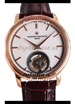 Vacheron Constantin Traditionelle Swiss Tourbillon Rose Gold 1:1 Mirror Replica Watch 