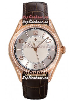 Vacheron Constantin Fiftysix Edition 904L Steel Rose Gold  1:1 Mriror Replica Creme Dial
