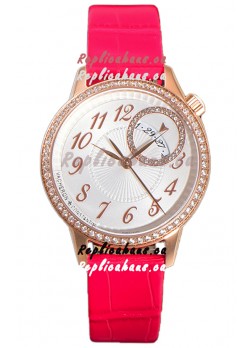 Vacheron Constantin Egerie Muse Rose Gold Casing in White Dial Swiss Replica
