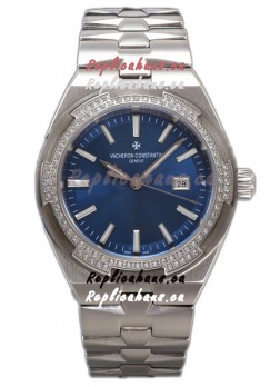Vacheron Constantin Overseas Steel Casing Blue Dial 35MM Swiss Replica Watch 