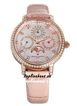 Vacheron Constantin Traditionelle Perpetual Calendar Ultra-Thin Rose Gold Swiss Replica 
