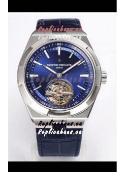 Vacheron Constantin Overseas Tourbillon Stainless Steel Leather Strap 1:1 Mirror Replica