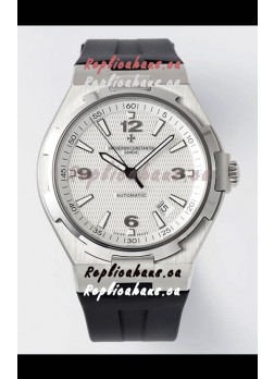 Vacheron Constantin Overseas 1:1 Mirror Swiss Replica Watch in White Dial - Rubber Strap