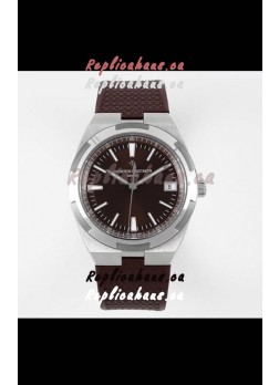 Vacheron Constantin Overseas 1:1 Mirror Swiss Replica Watch in Brown Dial - Rubber Strap