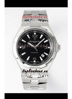 Vacheron Constantin Overseas 1:1 Mirror Swiss Replica Watch in Black Dial - Steel Strap