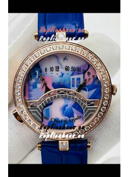 Van Cleef & Arpels Lady Arpels Pont des Amoureux in Rose Gold Blue Strap