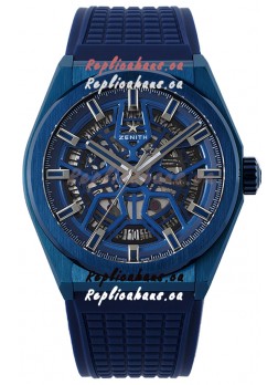 Zenith Defy Classic Skeleton 41MM Blue Ceramic Men's Swiss Replica Watch
