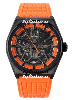 Zenith Defy Classic Skeleton 41MM Black Ceramic Men's Swiss Replica Watch