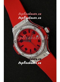 Hublot Big Bang Swiss Replica Watch in Red Dial/Strap
