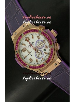 Hublot Big Bang All Black Edition Japanese Quartz Watch in Pink Gold