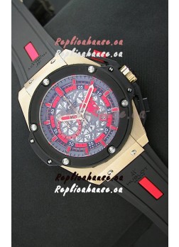 Hublot Big Bang King Power Manchester United Japanese Replica Rose Gold Watch