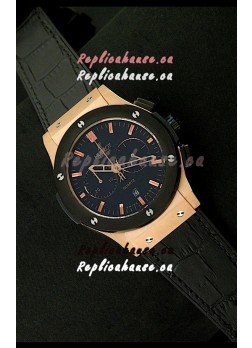 Hublot Big Bang Classic Fusion Chrono Quartz Watch with Ceramic Bezel