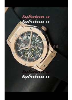 Hublot Classic Fusion Japanese Replica Watch in Pink Gold Casing