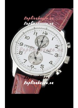 IWC Schaffhausen Japanese Replica Watch in White Dial
