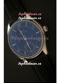 IWC Portuguese FA Jones Japanese Replica Watch in Black Dial