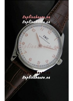 IWC Schaffhausen Japanese Replica Watch in White Dial