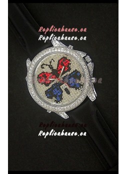Five Time Zones J&C Clone Watch in Full Diamonds