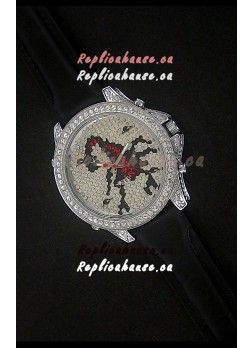 Five Time Zones J&C Clone Watch in Full Diamonds