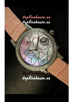 Jaeger LeCoultre Japanese Quartz Movement Ladies Watch - Pink Dial
