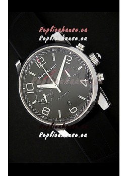 Mont Blanc Meisterstuck Timewalker Swiss Watch in Black Dial