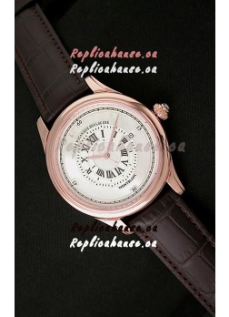 Montblanc Pure Mechanique Horlogere Swiss Replica Rose Gold Watch in Mop White Dial