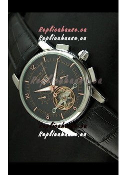 Mont Blanc Flying Tourbillon Japanese Replica Watch in Black Dial