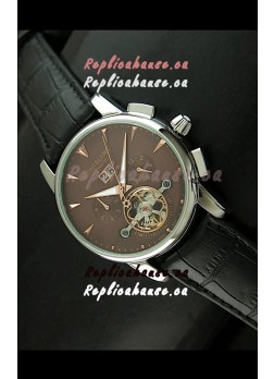 Mont Blanc Flying Tourbillon Japanese Replica Watch in Brown Dial