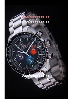 Omega Special Moon Sun Speedmaster Watch in Black Dial