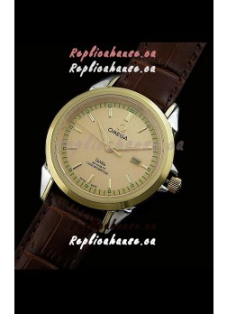 Omega Co-Axial Escapement Mechanical Golden Watch