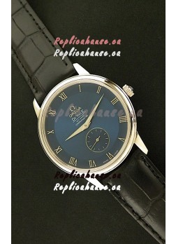 Omega DeVelie Co-Axial Chronometer Japanese Steel Watch in Dark Blue Dial