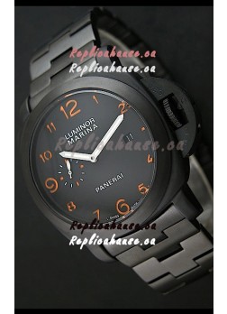 Panerai Luminor Marina Japanese Replica Watch in Orange Markers