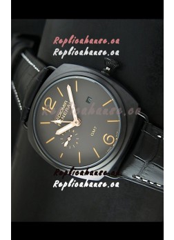 Panerai Radiomir GMT Japanese Replica Watch in PVD Case