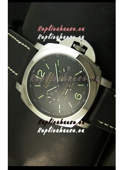 Panerai PAM365 L’Astronomo Luminor 1950 GMT Equation of Time Watch Black Dial Steel