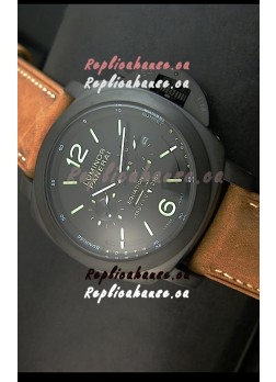Panerai PAM365 L’Astronomo Luminor 1950 GMT Equation of Time Watch Black Dial PVD