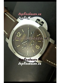 Panerai PAM365 L’Astronomo Luminor 1950 GMT Equation of Time Watch Brown Dial Steel