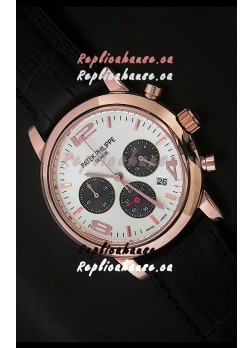 Patek Philippe Perpetual Calender Japanese Steel Watch in Rose Gold