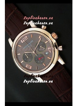 Patek Philippe Perpetual Calender Japanese Steel Watch in Brown Dial