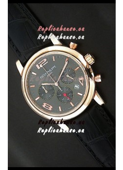 Patek Philippe Perpetual Calender Japanese Steel Watch in Grey Dial