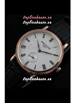 Patek Philippe Calatrava Japanese Mens Watch in Rose Gold