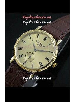 Patek Philippe Calatrava Japanese Mens Watch in Yellow Gold 