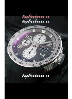 Porsche Design Flat Six P'6340 Swiss Chronograph Watch in Black Dial