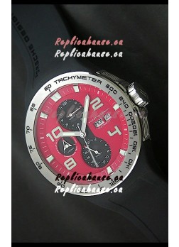 Porsche Design Flat Six P'8340 Swiss Chronograph Watch in Red Dial