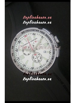 Porsche Design Flat Six P'6320 Japanese Watch in White Dial