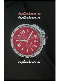 Porsche Design Flat Six P'6320 Japanese Watch in Red Dial