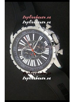 Roger Dubius Excalibur Chronoexcel Japanese Watch in Black Dial