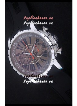 Roger Dubius Excalibur Chronoexcel Swiss Watch in Brown Dial